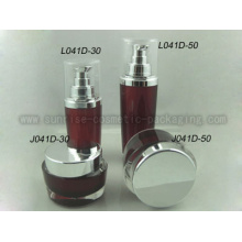 30ml50ml forma Oval rojo prensa cosméticos botella