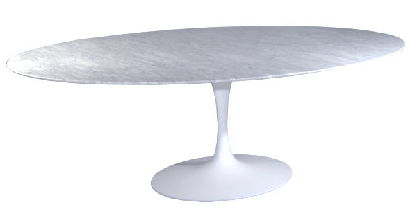 Vente chaude moderne Saarinen table de tulipe ovale à manger