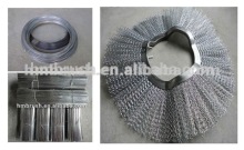 Steel wire snow sweeper brush