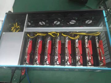 6GPU Ethereum Mining Rig with Power Supply Motherboard