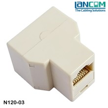 LC On time delivery professional good quality 8P8C RJ45 network splitter cable extender plug coupler