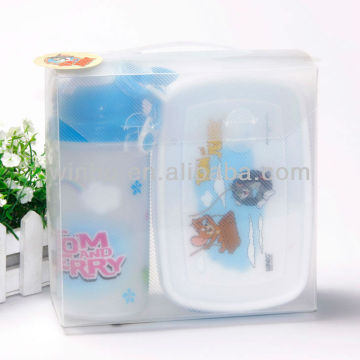 plastic new lunch box water bottle lunch set gift set