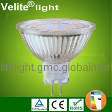 3W JCDR glass cup, RA80 WW 3000K, 2835 smd lamp cup