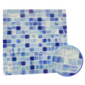 Tiles de porcelana azul y blanca de la línea de oro de la nebulosa.