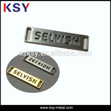 3D hot sell any colour metal labels with bag