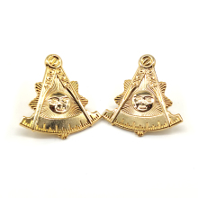 3D Gold Past Master Masonic Pin: A Distinctive Lapel Accessory for Freemasonry Members