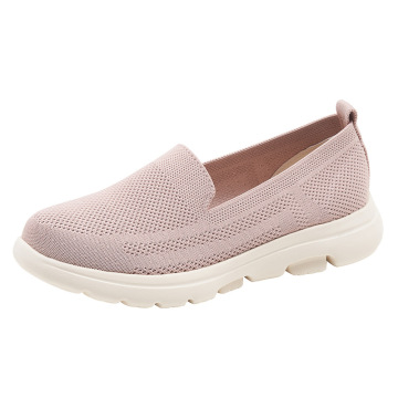 Comfortable Breathable Hotsale Anti-Slip Round Toe Flat Shoes for Middle-Aged and Elderly Women