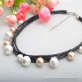 Corde de cuir pour le collier de perles multi brins Shell collier perle