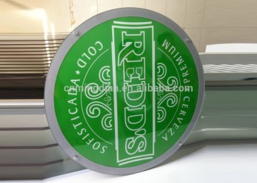 Acrylic green light engraved sign , green LED sign ,green LED lightiing acrylic sign
