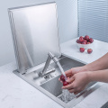 Concealed sink with folding cover