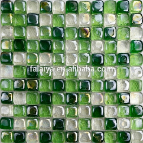 Mixed Crystal Glass Beads Mosaic Tile Green Mix