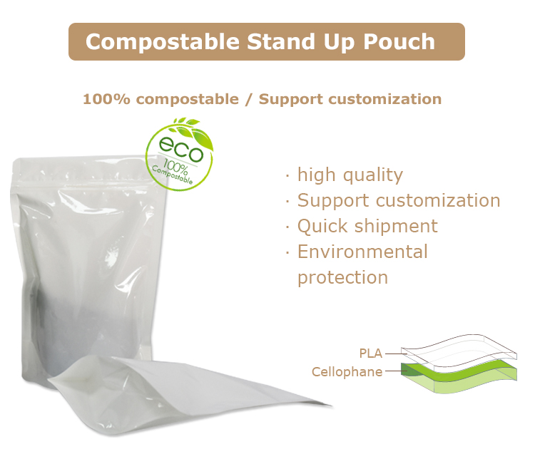 Laminated Food Flat Bottom Compostable Bags