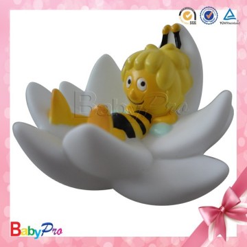 Promotional New Style Rubber Bath Toy Flower And Bee Toy