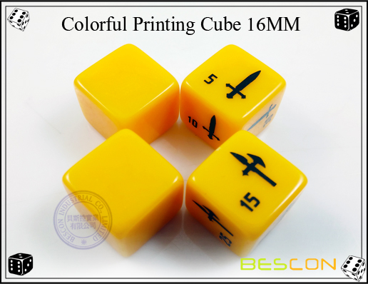 Colorful Printing Cube 16MM-3 Colorful Printing Cube 16MM-3