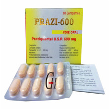 Praziquantel 600 mg tabletas
