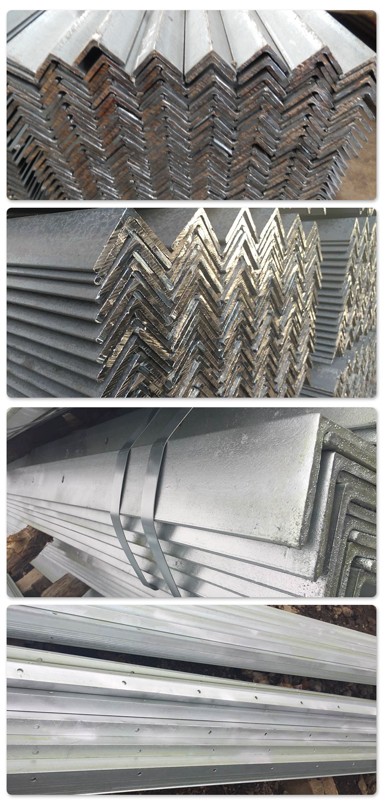 types of galvanized steel angle bar weights