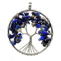 Natural Healing Crystals Quartz Tree of Life Necklace 7 Chakras Gemstone Pendant Mother's/Father's Day