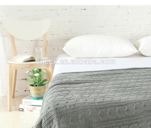 16JWB01 100%cashmere cable knit blanket