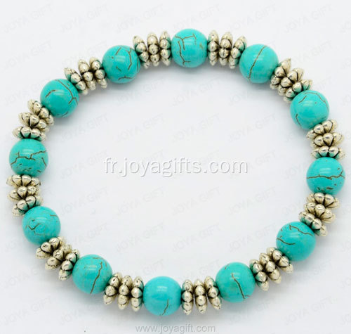 Bracelet en alliage turquoise pour la vente en gros de produits de mode