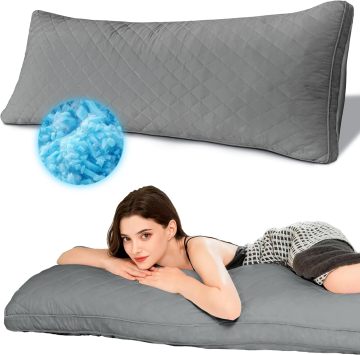 Blue Shredded Memory Foam Full Body Pillow