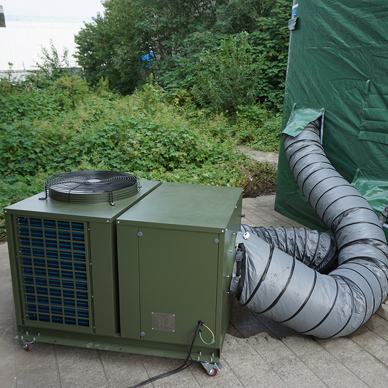 Sistema de enfriamiento y calefacción de aire de campaña de trabajo
