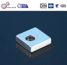 Square washer for thread defored steel bar