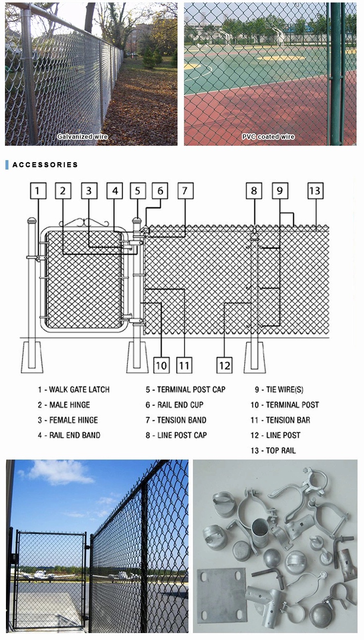 chain link fence for sports field