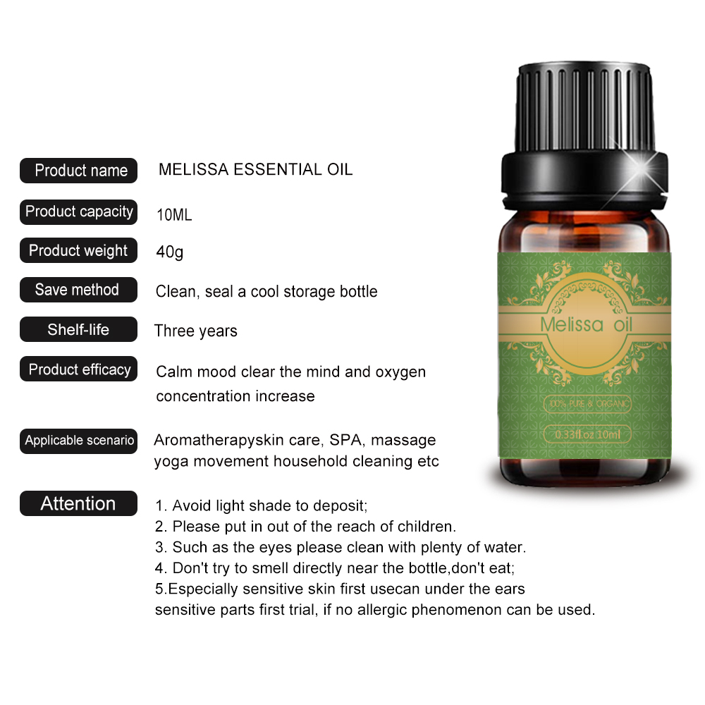 Wholesale price melissa essential oil for skin health