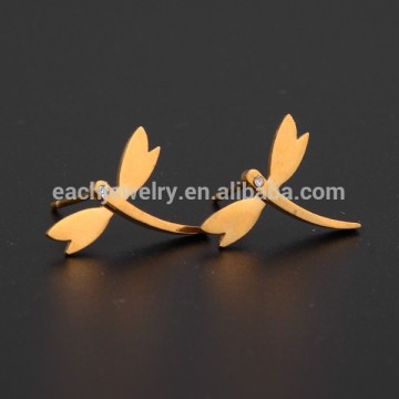 Hot Sale Stainless Steel Earring Dragonfly Earring Animal Shaped Earring