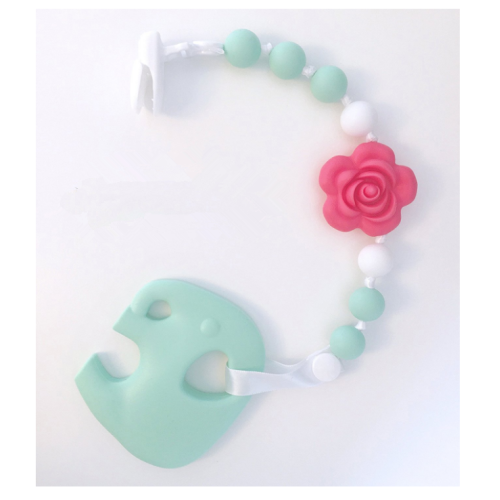 China BPA Free Flower Silicone Baby Pacifier Clip Factory