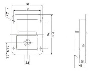  T Handle Latch Lock/Truck Recessed Key Locking Device