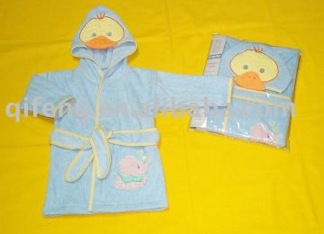 Cute Children Bathrobe with Cartoon