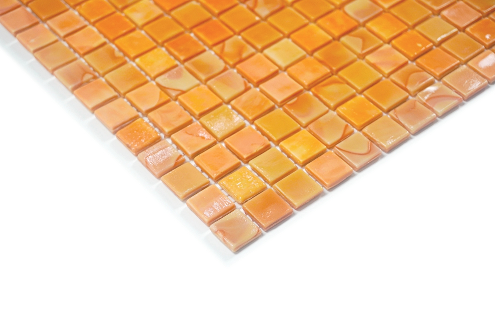 Custom designed glass mosaic tiles