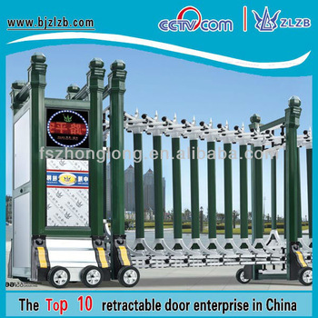 Factory sliding security gate industrial collapsible gate design