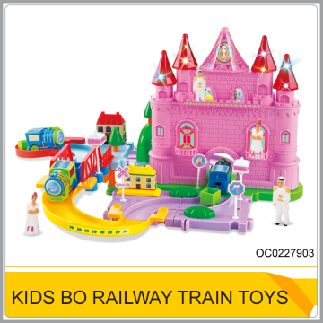 Kids castle block Bo train railway set toy OC0227903