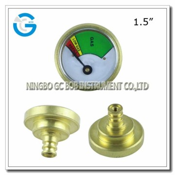 High quality back connection brass gas watch propane tank gauge