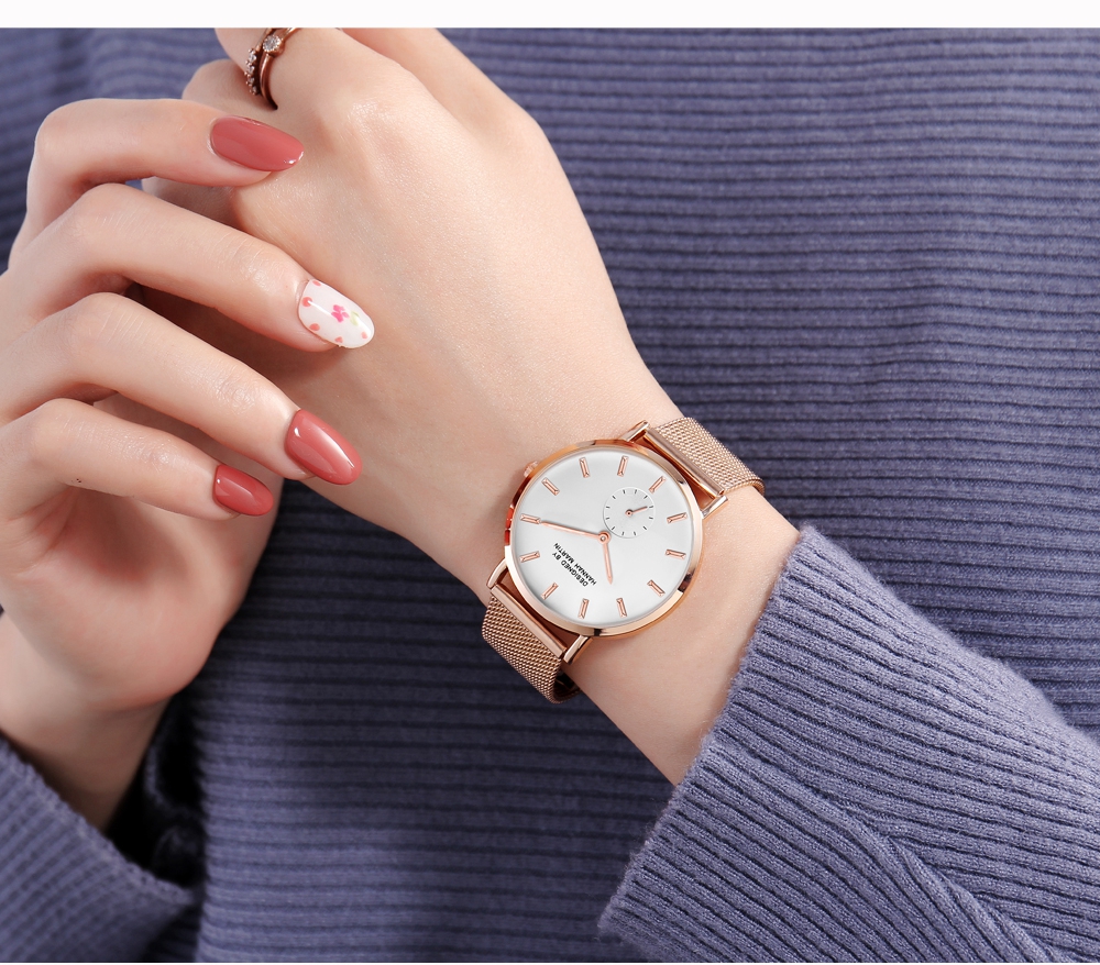 Hannah Martin CC36 Stainless Steel Band Japan Quartz Movement Waterproof Women Full Rose Gold Ladies Luxury Wrist Watch
