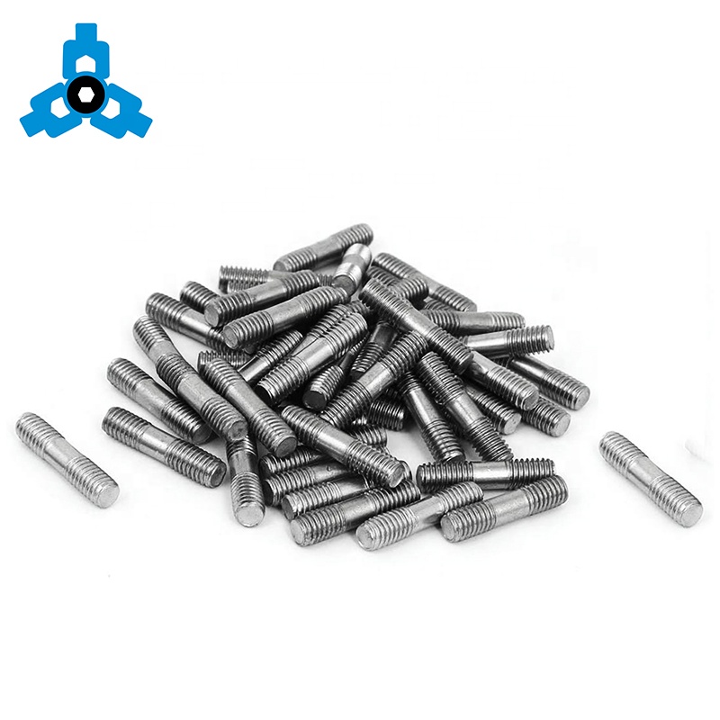 DIN939 Double End Threaded Rods Stud Bolts Stainless Steel OEM Stock Support