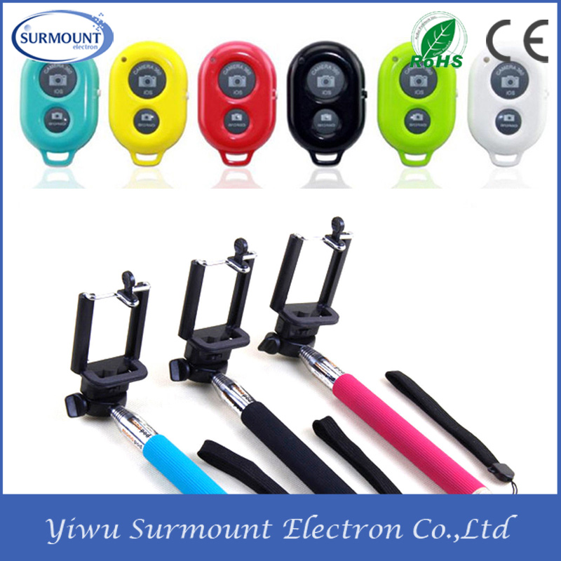Extendable Self Bluetooth Shutter Remoteselfie Handheld Stick Monopod for iPhone (CY-53)