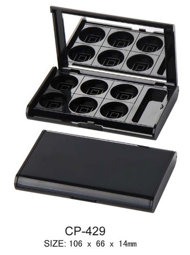 Plastic Square Cosmetic Compact/Eyeshadow Case With Six Holes