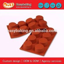 8 Cavities cylinders cake baking pans silicon bakeware