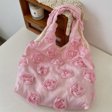 Durable Multi-function Trendy Rose Pink Canvas Handbag