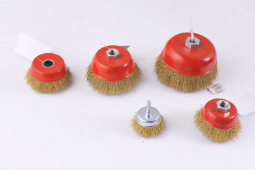 brass wire brush copper wire brush sweeper wire cup brush wire wheel brush