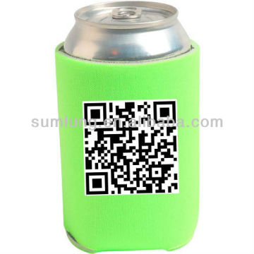 Promotional QR code creative Collapsible Neoprene Can Holder