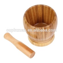 Durable Reusable Bamboo Mortar and Pestle