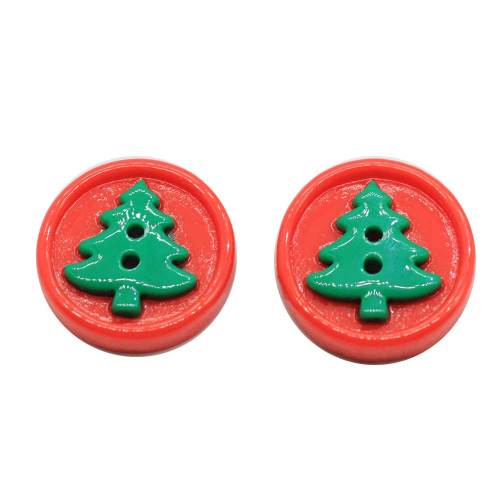 Mix Round Resin Snowflake Snowman Tree Button Cabochon Beads DIY Craft Coat Sweter Akcesoria do szycia Dekoracje ubrań