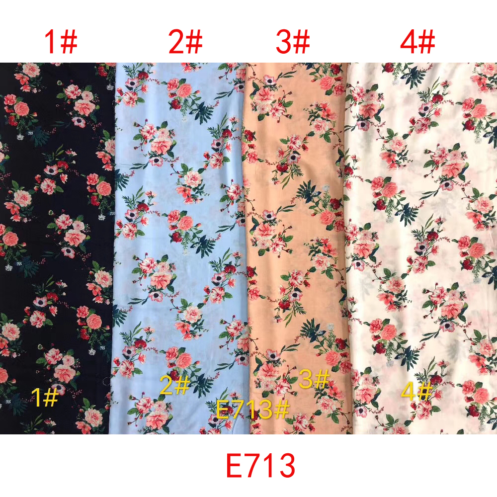ISP Textlie Challis 45S*45S Textil Spun 100% Rayon Printd Fabric Digitaldruck Hersteller