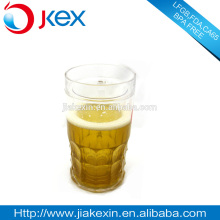 plastic beer tasting cup with liquid