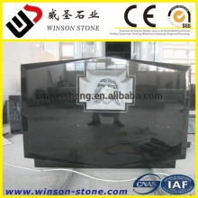 Black granite carve monument, jesus granite carve headstone