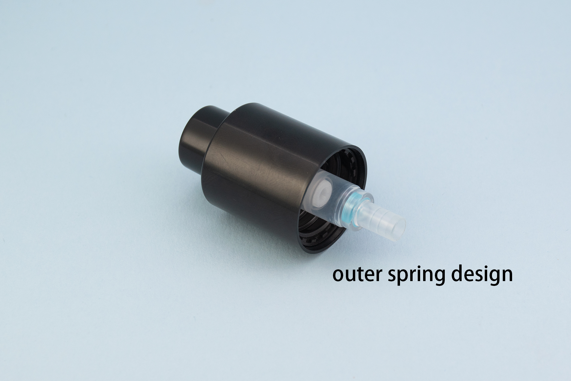 Bomba de creme de mola externa preta 20/410 com parede dupla 20/410 black outer spring cream pump with double wall